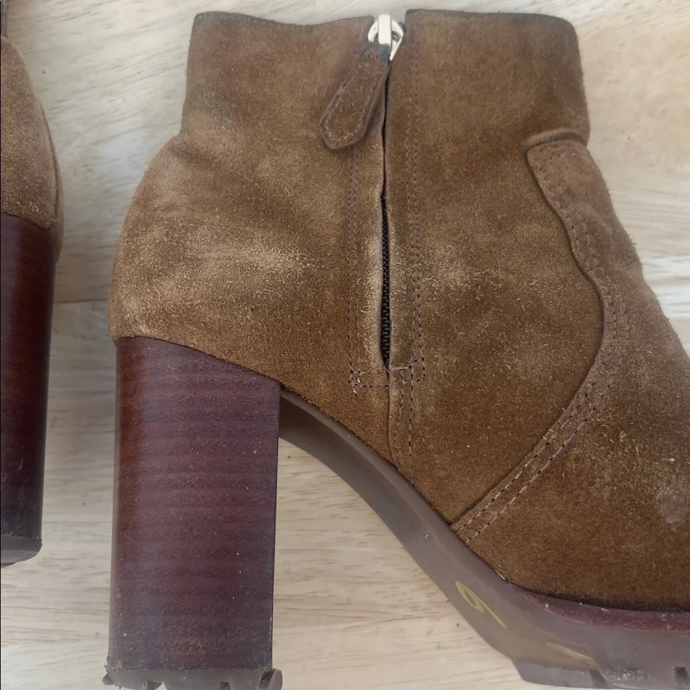 Tory Burch Brown Suede Ankle Boots